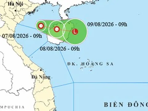 Áp thấp nhiệt đới vừa hình thành trên Vịnh Bắc Bộ