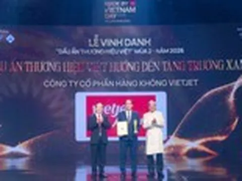 Vietjet được vinh danh ‘Dấu ấn Thương hiệu Việt hướng tới tăng trưởng xanh’