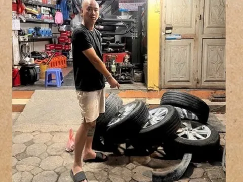 Vụ ô tô bị kê gạch, tháo trộm 2 bánh ở khu đô thị Thanh Hà: Tạm giữ nghi phạm