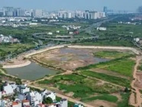 Công trường hầm chui, hồ điều hòa rộng gấp đôi hồ Gươm ở phía đông Hà Nội
