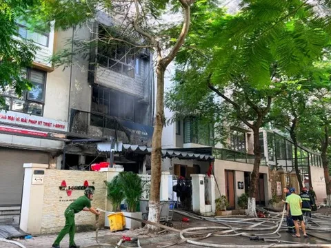 Cháy nhà liền kề ở Khu đô thị Phùng Khoang, Hà Nội