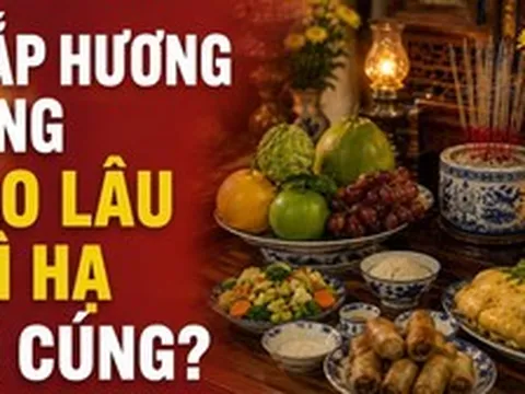 Thắp hương xong bao lâu thì hạ đồ cúng?