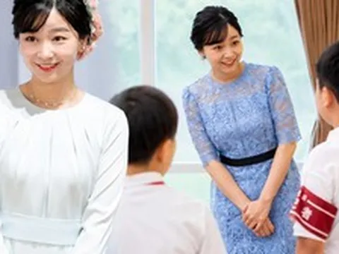 Công chúa Kako ghi điểm với váy ren xanh nhạt, khí chất tiểu thư càng nhìn càng cuốn