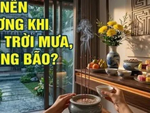 Có nên thắp hương khi trời mưa, giông bão?