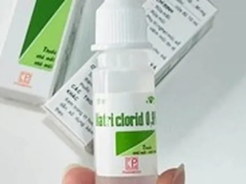 Công ty sản xuất thuốc nhỏ mắt Natri clorid 0,9% không đạt 'độ trong' bị xử phạt