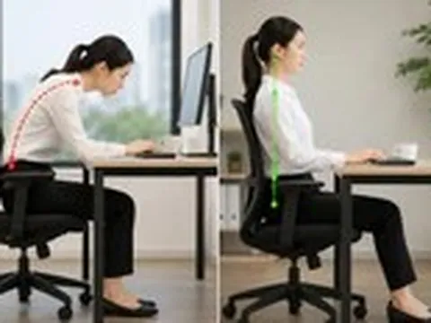 'Tư thế con tôm' của dân văn phòng: Không đẹp mà sao không sửa?