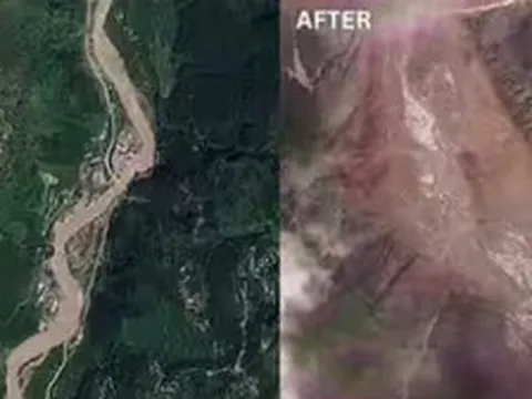 Số người chết vì lũ quét ở Nepal tăng lên gần 360, sườn núi như bị xẻ đôi sau vụ việc