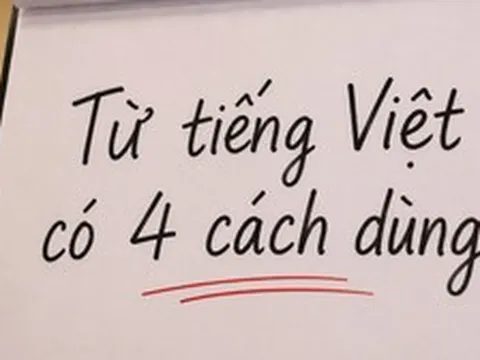 Từ tiếng Việt chỉ 1 âm tiết nhưng lại có tới 4 cách dùng