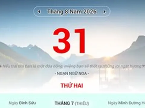 Lịch âm 31/8  - Xem lịch âm ngày 31/8