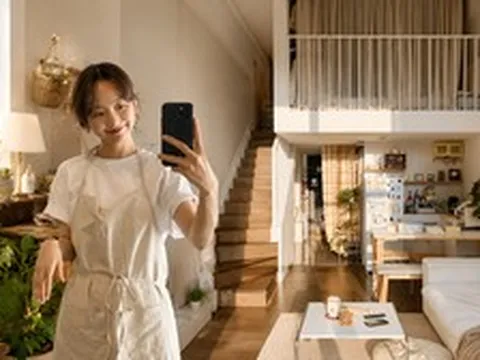 Căn hộ 35m² gây sốt vì tận dụng trần cao 4,3m làm gác lửng: Nhìn cửa sổ kịch trần mới hiểu vì sao nhà nhỏ vẫn thoáng