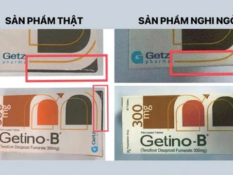 TP.HCM cảnh báo thuốc Getino-B Tablets 300mg trị viêm gan B nghi ngờ giả