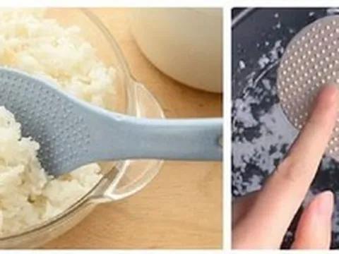 Vì sao muôi xới cơm thường có nhiều hạt tròn nổi trên bề mặt?