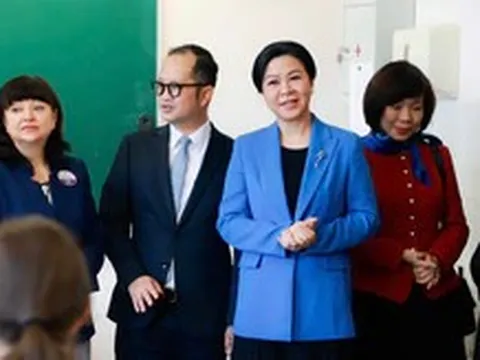 Lời ‘Xin chào’ bằng tiếng Việt tại ngôi trường giữa thủ đô Nga