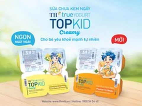 Tập đoàn TH ra mắt Sữa Chua Kem Ngậy Hương Vanilla Tự Nhiên và Phomat Tự Nhiên TH true YOGURT TOPKID