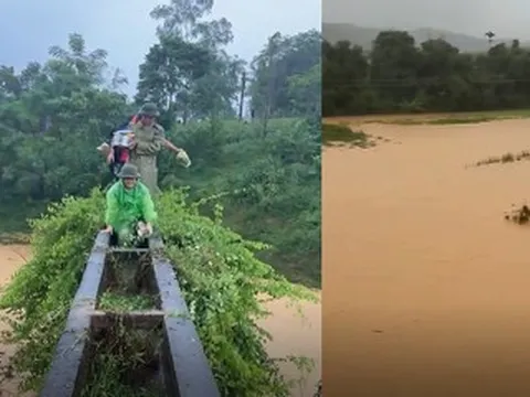 Vượt mương giữa lũ xiết, hỗ trợ sản phụ sinh con tại nhà