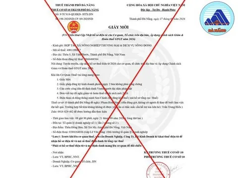 Thuế Tp.Đà Nẵng cảnh báo giấy mời giả mạo, mạo danh cơ quan thuế