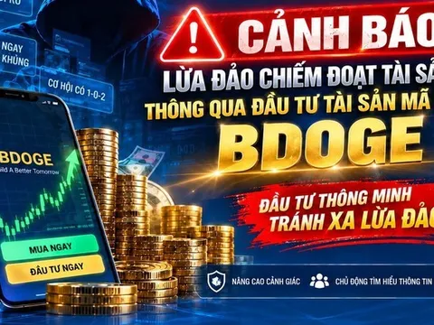 Cảnh báo thủ đoạn mời chào người dân đầu tư tài sản mã hóa BDOGE để lừa đảo