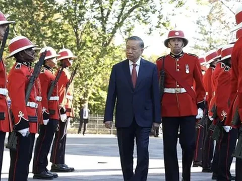 Lễ đón trọng thể Tổng Bí thư, Chủ tịch nước Tô Lâm thăm cấp Nhà nước tới Canada