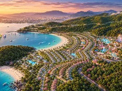 Ông Phạm Nhật Vượng đang cho xây 1 công trình "lần đầu tiên có trong hệ thống": Sử dụng quỹ đất 4,6 ha giữa Đảo Ngọc dưới chân đèo ngoạn mục nhất Việt Nam, khách đến được đón bằng xe Lạc Hồng