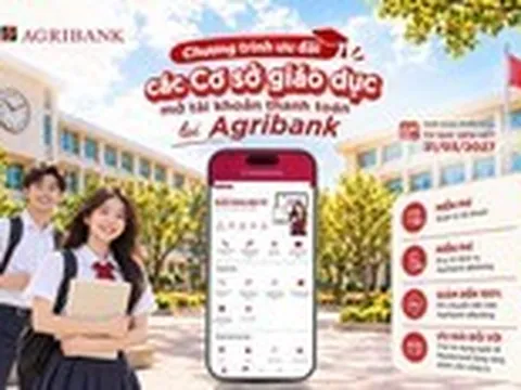 Agribank miễn loạt phí cho trường học, cơ sở giáo dục mở tài khoản