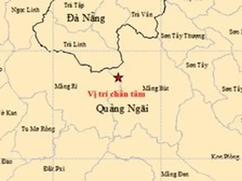 Liên tiếp 4 trận động đất xảy ra ở xã miền núi Quảng Ngãi